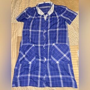 Vintage Granny MooMoo Button Up Gown Purple size M/L